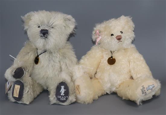 A Deans Centenary Ragbook bear, boxed and a Deans Golden Jubilee bear, boxed with certificate